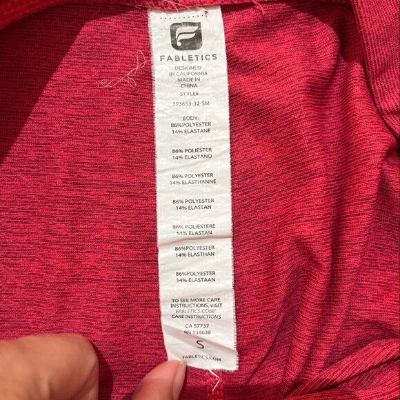 Fabletics Comfy Workout Leggings, Pink / Red, Size Small - Picture 5 of 5